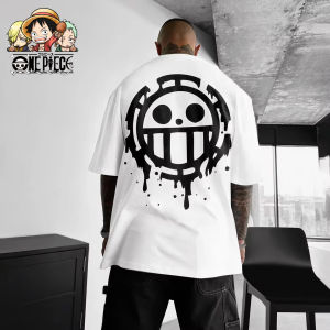 One Piece Luffy Anime Print Graphic T Shirts Man Summer Y2k Clothes Cotton Casual Oversized Short Sleeve Tee Tops Street Trend