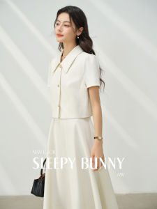Hepburn Style Elegant White Halter Neck Dress for Short Women
