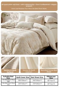Mercury | Cotton-Linen Satin Jacquard Luxurious Bed Sheet and Duvet Cover Set