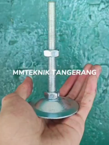 Adjuster M 10 M10 X 100 mm Adjuster foot kaki meja conveyor M10 X 100 kaki stabil galvanis
