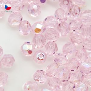 Polished Czech 4mm Fire Pineapple Beads Transparent AB Colored Necklace Earrings Bracelet Loose Beads DIY Jewelry Accessories