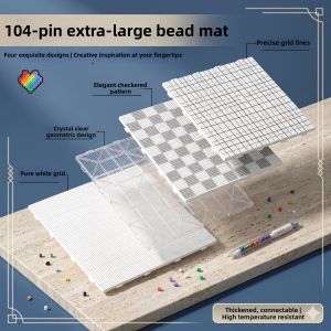 MANDAIYANGGUANG | Transparent Heat-Resistant Perler Beads Board 104 Pins