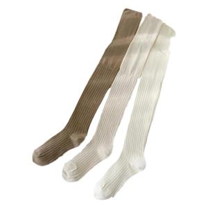 ถุงเท้ายาวถึงเข่าแบบผูกปมสำหรับผู้หญิง ถุงเท้าลำลองแบบสวมสบาย ผ้าฝ้ายผสมโพลีเอสเตอร์ สวมใส่ได้ตลอดทั้งปี ถุงเท้าขากว้างแบบสวมสบาย