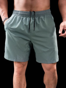 Mens Fitness Running Shorts Quick Dry Breathable Five Inches Polyester Fiber Nylon Lycra Elastic Waistband Sportswear