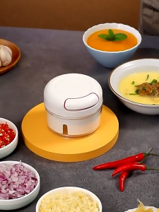 Mini Garlic Chopper Manual Food Chopper Hand Pull Food Processor Mincer Vegetable Grinder