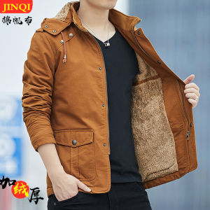 เสื้อกันลมบุขนเสื้อแจ็คเก็ตบุนวมผู้ชายสำหรับฤดูใบไม้ร่วงและฤดูหนาวเสื้อแจ็คเก็ตกันหนาวไซส์ใหญ่มีฮู้ดแบบลำลองแนวธุรกิจคุณภาพสูงสไตล์เกาหลีสำหรับฤดูใบไม้ร่วงและฤดูหนาว