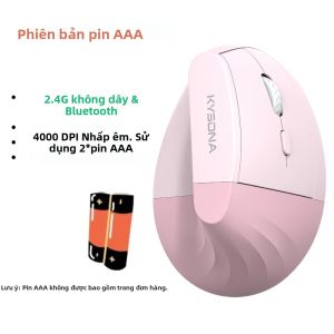 Chuột Không Dây Công Thái Học KYSONA EM18 Bluetooth Có Đèn Báo Pin 5 Mức Điều Chỉnh Dpi Có Thể Sạc Lại Cho Windows Android Mac
