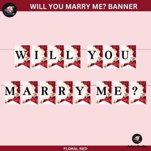 WILL YOU MARRY ME? Banner Party Decorations Wedding Proposal Decor Glossy Photo Banner