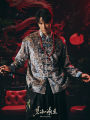 Sozen Original Print Velvet Tang Suit Casual Chinese Style Youth Clothing Floral Patterned Polyester And Spandex Blend. 