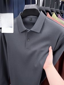 ROMON | Romon Mens Long Sleeve Polo Shirt Casual Pure Cotton With Collar T-Shirt Loose Fit Business Style Spring Autumn New Arrival