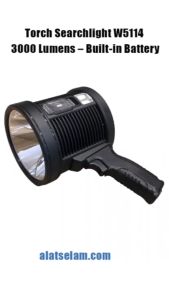 Torch Searchlight W5114 3000 Lumens – Built-in Battery / Senter Antiledakan dan Kedap Air / Senter Outdoor dan Camping / Senter Super Terang