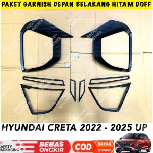 Paket Garnish Depan Belakang Hyundai Creta 2022 2024 2025 2026 Up Hitam