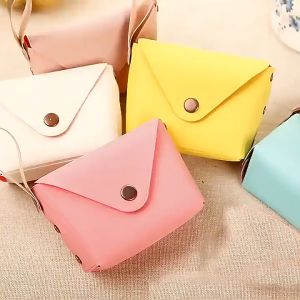 Fashion Hasp Coin Purse PU Leather Case for Girl Coin Pocket Candy Color Small Card Holder Wallets