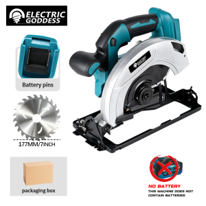 Electric Goddess Brushless 5/7In Electric Circular Saw Cordless Handheld Woodworking Saw Power Tool For Makita 18V Battery Pin