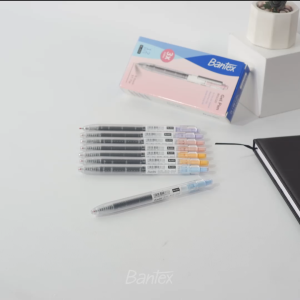 Bantex Gel Pen / Pena Sekolah 0.5 mm Tipe ST Anti Macet Isi 3X Tinta Cepat Kering BG1120
