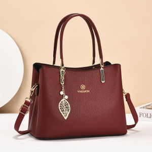 กระเป๋าสะพายข้างหนังแท้ Kangaroo ความจุขนาดใหญ่ กระเป๋าถือแฟชั่นสำหรับคุณแม่วัยกลางคน กระเป๋าสะพายข้างแบบสะพายข้าง กระเป๋าสะพายไหล่ข้างเดียว