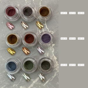 Fall and Winter Earth Color Series Magic Mirror Effect Powder Nail Art Super Bright Metal Mirror Flour Rubbing Powder Astringent Golden Silver Sunglasses Powder