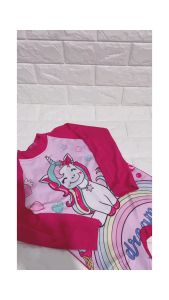 Baju Renang Anak Perempuan Lengan Panjang Motif Unicorn