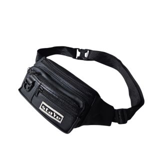 Tas Waistbag Kulit Sintetis 4 ruangTas Pinggang Tas Selempang Pria Modern dan Stylish
