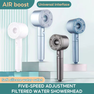 KOLIKOLI Handheld showerhead Clean water filter element Boosting water conservation 5-speed water outlet mode Bathroom Shower Head Kit