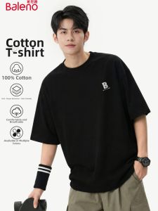 BALENO | Shiny Stripe Print Loose Cotton T-Shirt