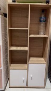 RAK LEMARI SERBAGUNA 7 SUSUN KAYU DAN PINTU RAK SERBAGUNA PINTU 7 SUSUN RAK BUKU MINIIMALIS SERBAGUNA