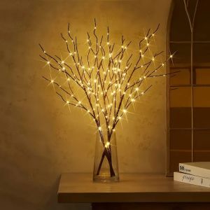 LED White Birch Branch Festive Lights Christmas Tree Branch Fairy Garland Light Party Wedding Decoration Twig Dinner Table Lamp