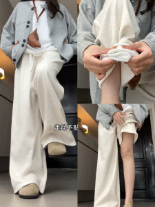 กางเกงขายาวทรงหลวมสไตล์ลำลองสำหรับผู้หญิง ทรงหลวม สีน้ำตาลเข้ม ทรงหลวม กางเกงขายาวทรงหลวมสำหรับผู้หญิง