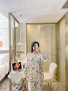Bộ đồ bầu Lanh dài tay chất mát hàng cao cấp