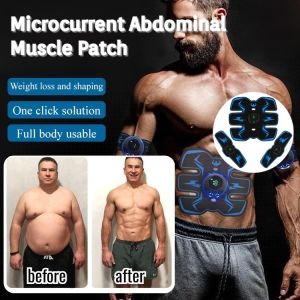 EMS Microcurrent Massage Abdominal Muscle Patch Fitness Vibrating Belt Weight Loss Slimming Massager