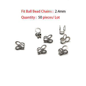 1.5 2.4 10 mm Stainless Steel Ball Bead Chains & Connector Bulk Chains for Jewelry Making Fit DIY Necklace Keychain Accessories