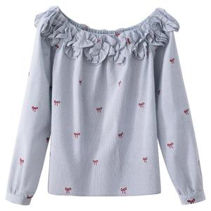 Áo Sơ Mi Dài Tay Thanh Lịch Kiểu Pháp Mùa Thu Đầu Tiên Áo Sơ Mi Một Bên Vai Nhỏ Thanh Lịch Thời Trang Nữ