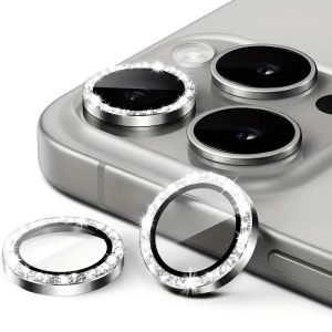 iPad10 Air6 Air5 High Quality Metal Diamond Camera Lens Tempered Glass Film For iPad Air 6 11 13 2024 4 5 10 10.9 2022 Pro 12.9 inch 2018 Anti Scratch Tablet Lens Bumper Protector