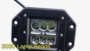 4x4 SUV Amber 5" Inch Flush Mount LED Pods Tail Light Front Bumper Fog Lamp for Car 4wd UTV Pickup Truck RV Snowplow Minivan