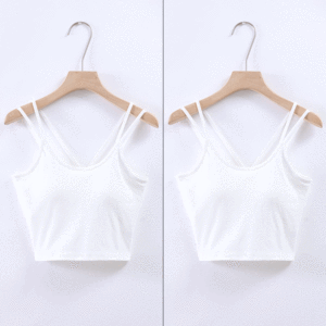 Miiow | Pure Cotton Cross Back Strap Vest Women Summer New Style With Chest Pad Slimming Outerwear Catman Breathable Comfortable Tank Top