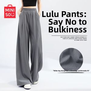 Miniso | Womens Linen Loose Trousers Thin Casual