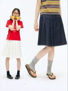 JNXS | Versatile A-line Denim Skirt