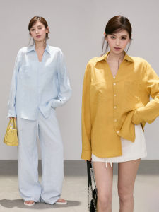 OIOI ESSE | Áo Sơ Mi Mỏng Phong Cách Casual Hè Từ Pha Trộn Tencel 70% Vải Linen 30%