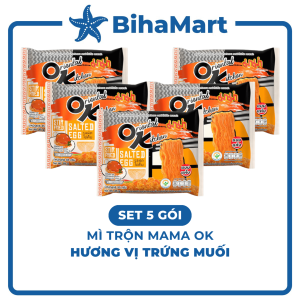[SET 5 GÓI] - MAMA OK - Mì xào Mama OK Trứng Muối (85g/gói) - Mì xào Trứng Muối Thái Lan Mama mì Trứng Muối gói