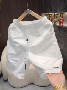 Summer New Mens Casual Quick Dry Thin Outdoor Shorts with Big Pockets Breathable Loose Fit Five-Quarter Length Straight Leg