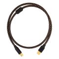 Yyaudio สาย USB OTG HIFI USB Type A TO B สาย USB 6N OFC Type C TO B เครื่องถอดรหัสสายออดิโอการ์ดเสียง DAC สาย USB. 