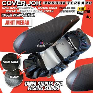 SARUNG KULIT JOK MOTOR TERBARU BAHAN IMPORT VINIX X KARBON TINGGAL PASANG!!!