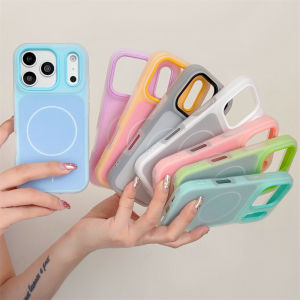Candy Color For Magsafe Magnetic Wireless Charging Phone Case For iPhone 17 Pro Max 16 15 14 Plus 13 12 11 Shockproof Cover