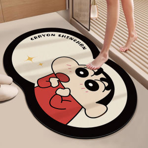 Cute Crayon Xiaoxin Bathroom Non Slip Floor Mat Diatom Ooze Absorbent Floor Mat Bathroom Quick-Drying Door Cartoon Carpet