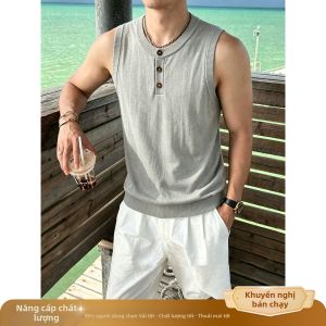 OUMULONG | Áo Thun Không T Tay Henry Collar