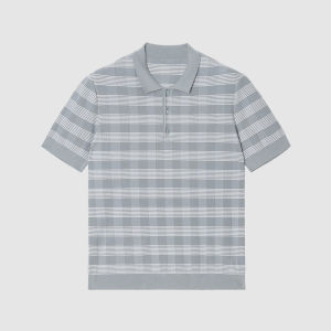 ICICLE | Mens Fine Cotton Polo Neck Jacquard Sweater
