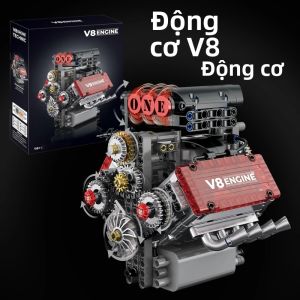 Bộ Khối Xây Dựng Động Cơ V8 Có Động Cơ Mô Phỏng Mô Hình Gạch Với Động Cơ Điện Quà Tặng Giáng Sinh Cho Bé Trai Trẻ Em & Người Lớn Đồ Chơi Kỹ Thuật