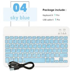 Hebrew Bluetooth Keyboard 10inch For iPad Air Pro 9th 10th Wireless Rechargeable Mini Keyboard For Phone Tablet Laptop Universal