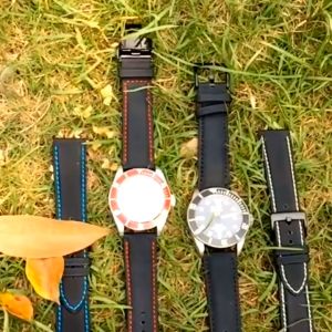 18mm 20mm 22mm 24mm For Tudor Little Red Flower Breitling Panerai Seiko Tissot Watchband Nylon Canvas Leather Wrist Band Men Women Sport Diving Waterproof Watch Strap Bracelet Accessories high quality for Blue Green Water Ghost