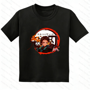 Bandai | Childrens Demon Slayer Anime Cartoon T-Shirt Fun Kidss Clothing Boys Girls Summer Fashion T-Shirt Mens Shirts Woman t-shirts